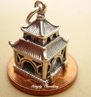 Silver Pagoda Charm